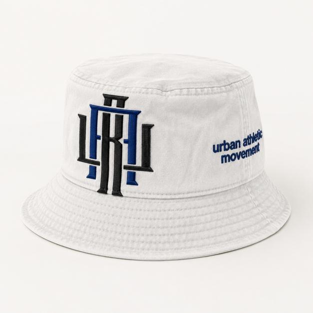 Urban Roots (White/Royal Blue) Bucket Hat