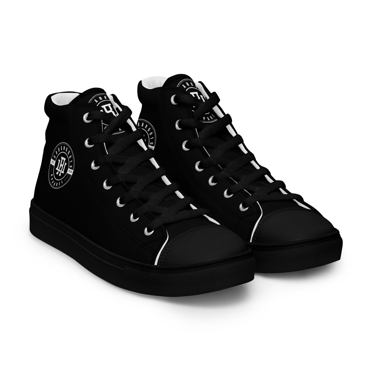 Black/White high top canvas shoes