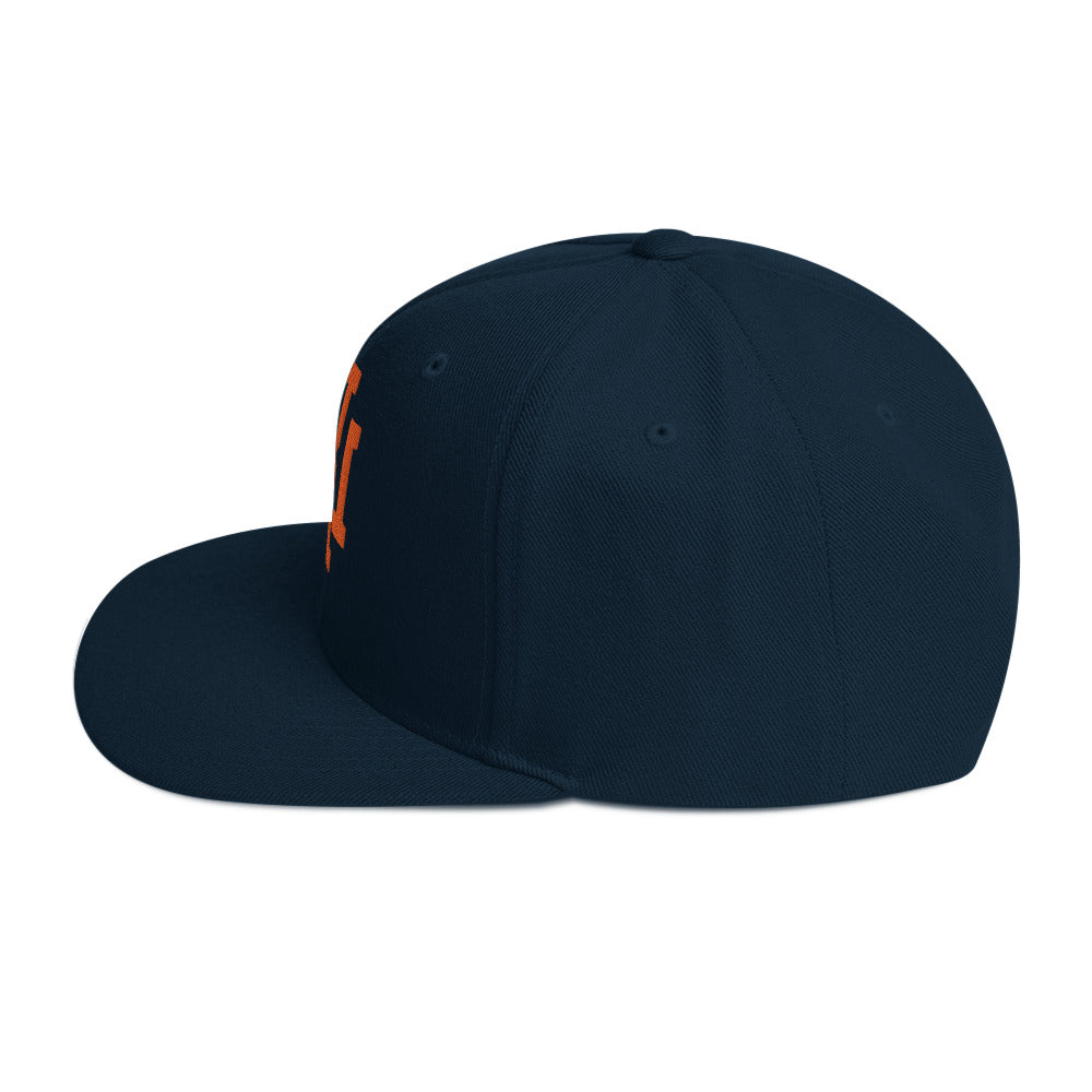 Navy/Orange Snapback Hat