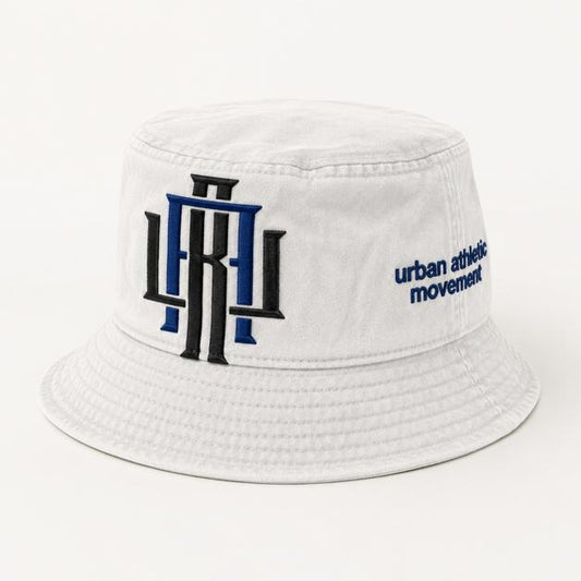 Urban Roots (White/Royal Blue) Bucket Hat