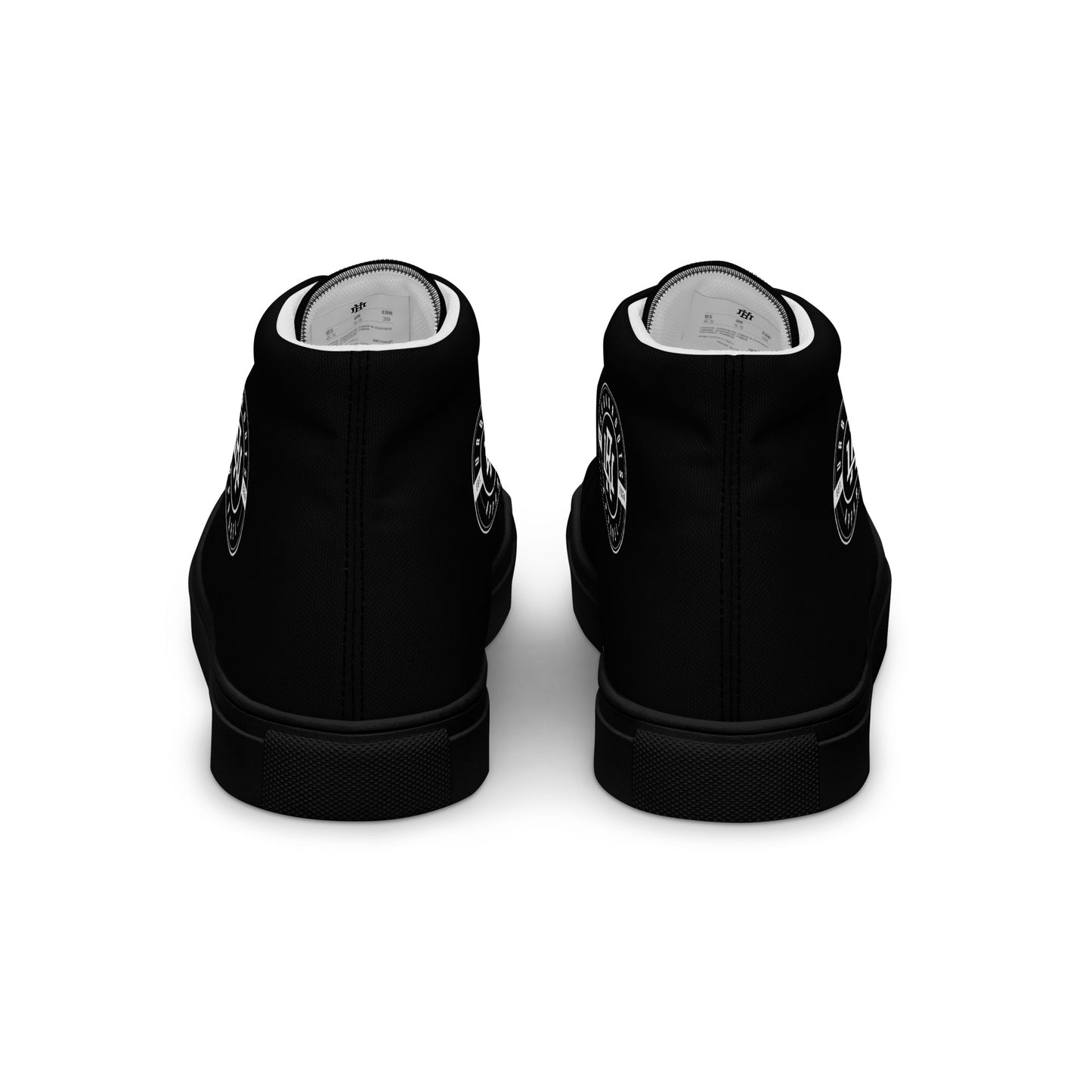 Black/White high top canvas shoes