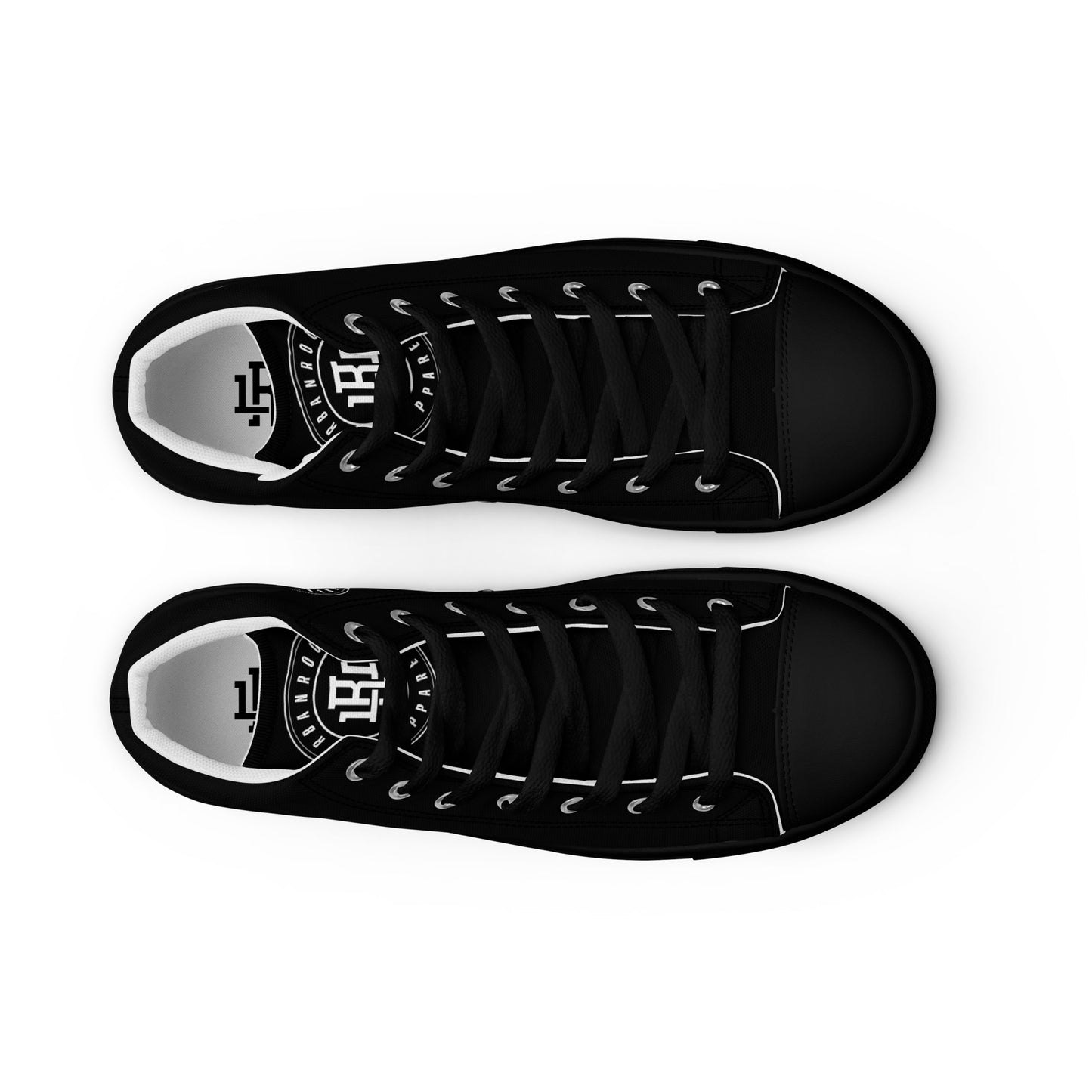 Black/White high top canvas shoes