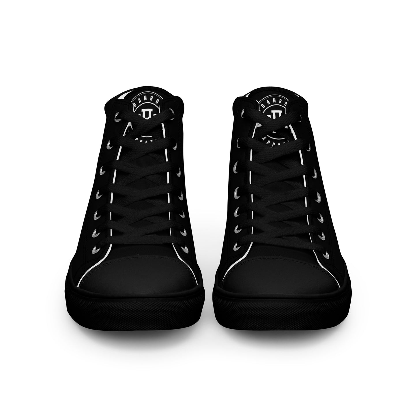 Black/White high top canvas shoes