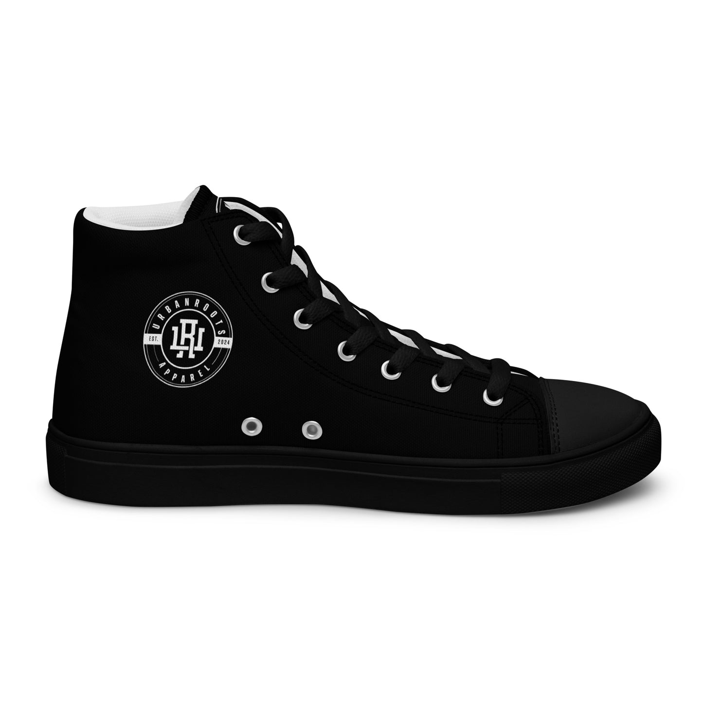 Black/White high top canvas shoes