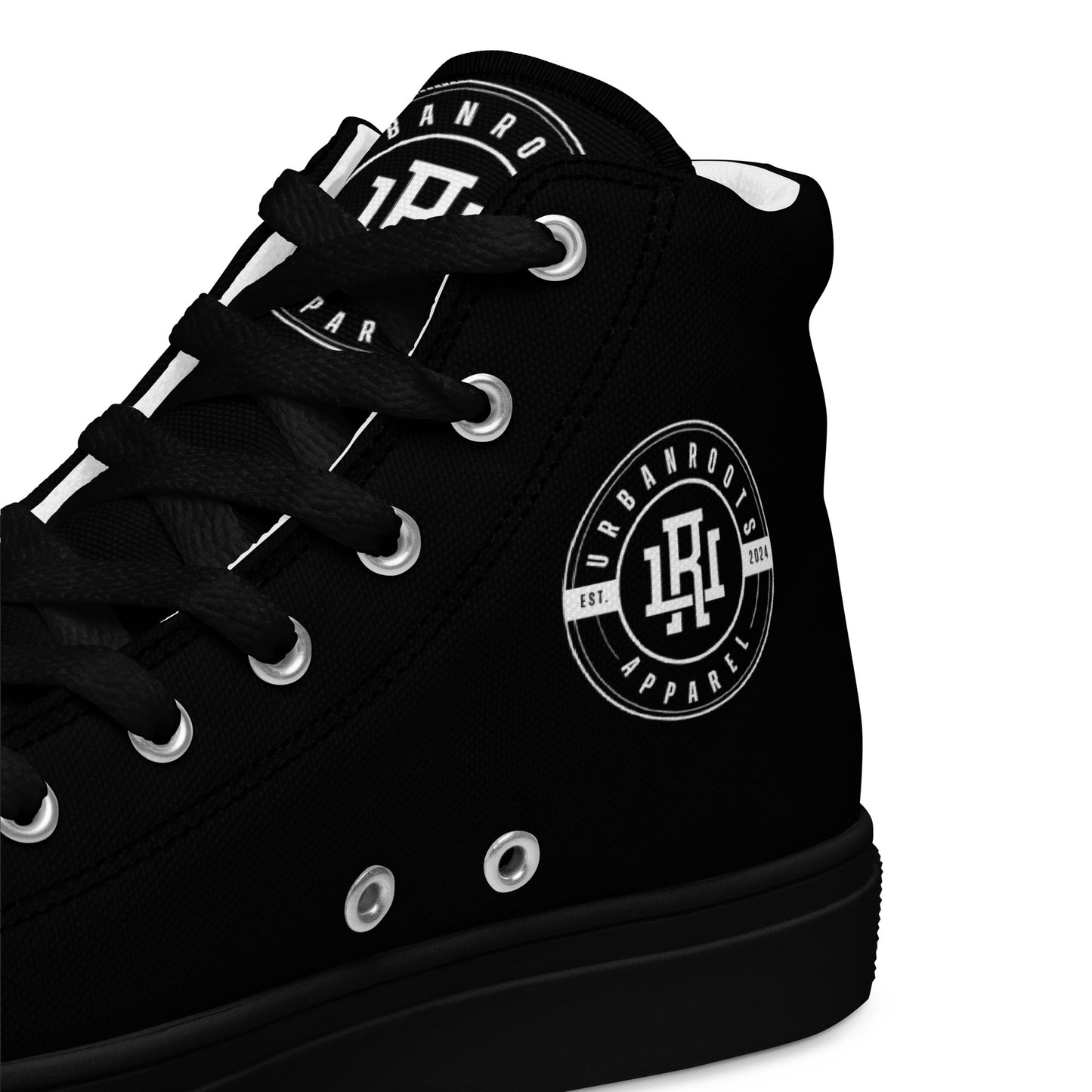 Black/White high top canvas shoes
