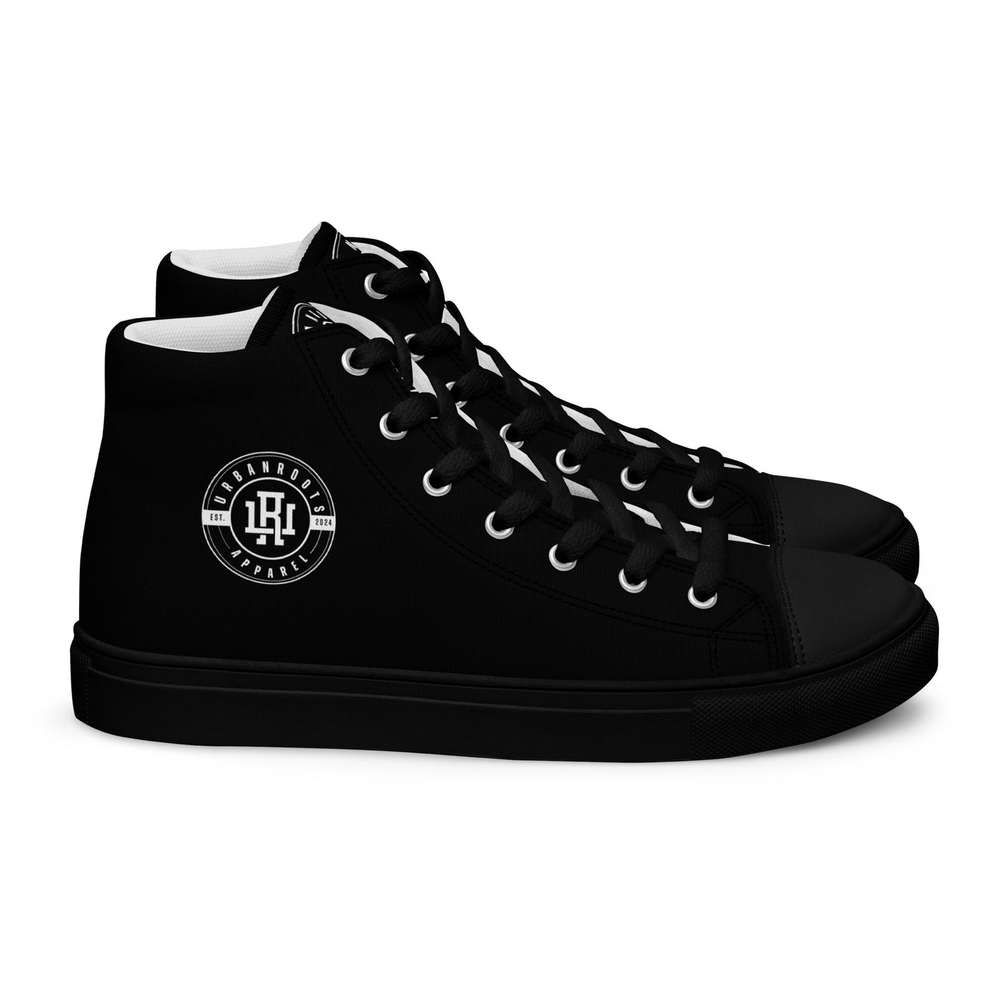Black/White high top canvas shoes