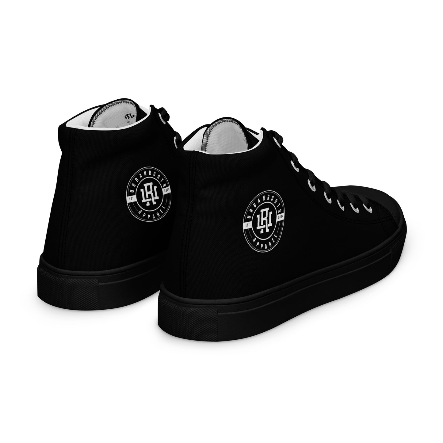 Black/White high top canvas shoes