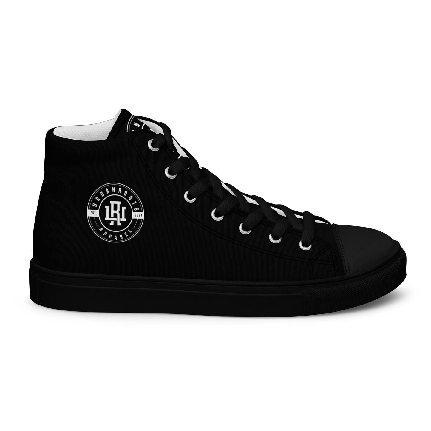 Black/White high top canvas shoes