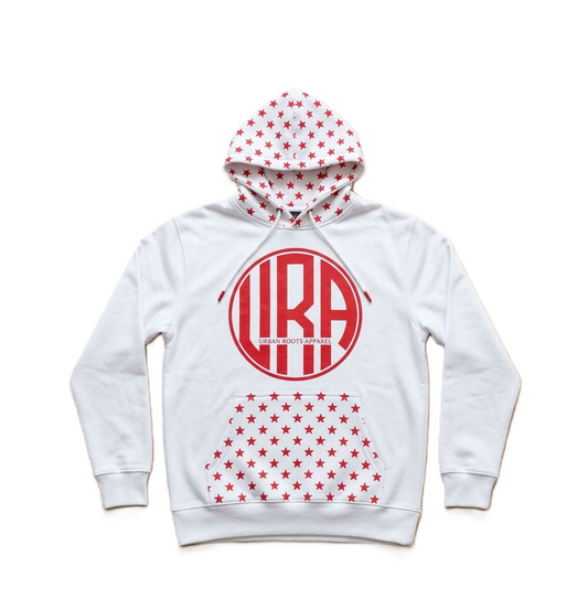 Urban Roots Premium Hoodie White/Red