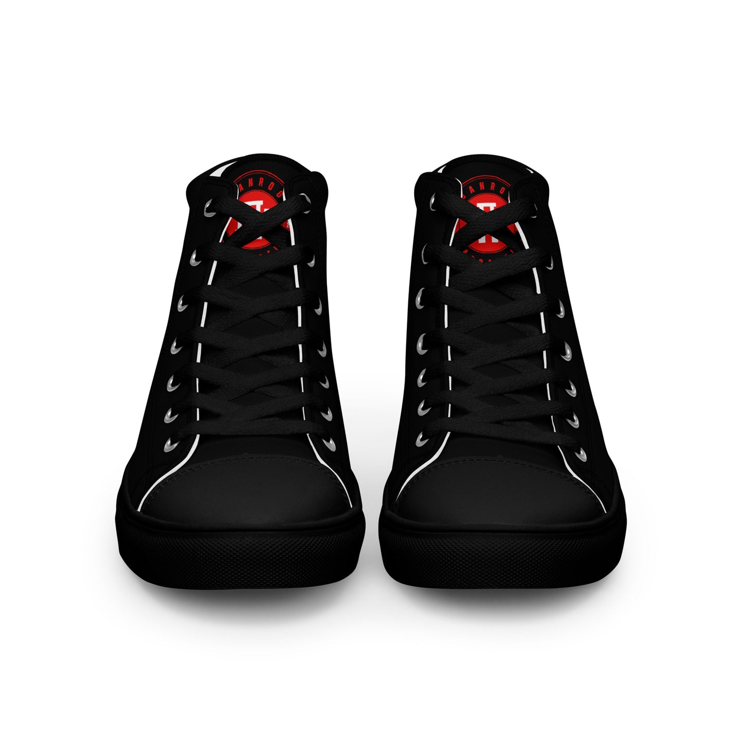Black/Red high top canvas shoes