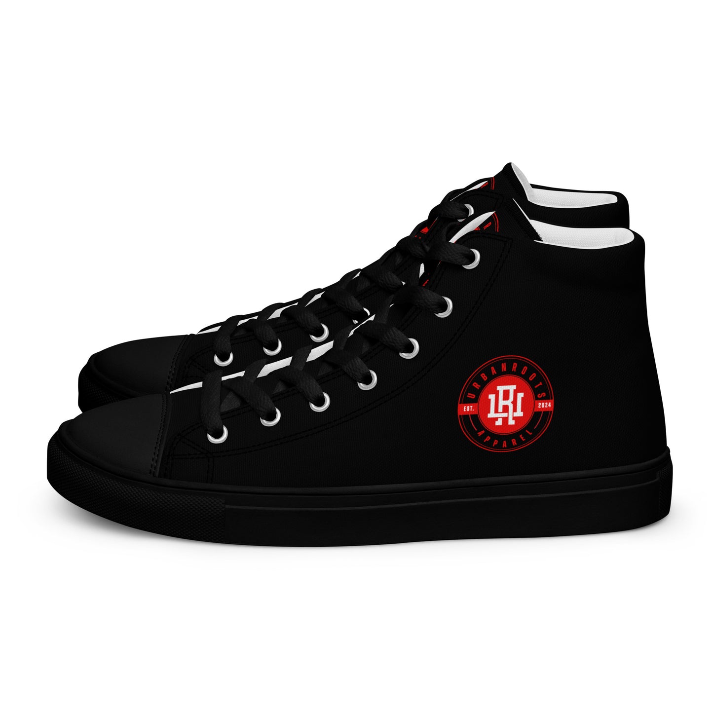Black/Red high top canvas shoes
