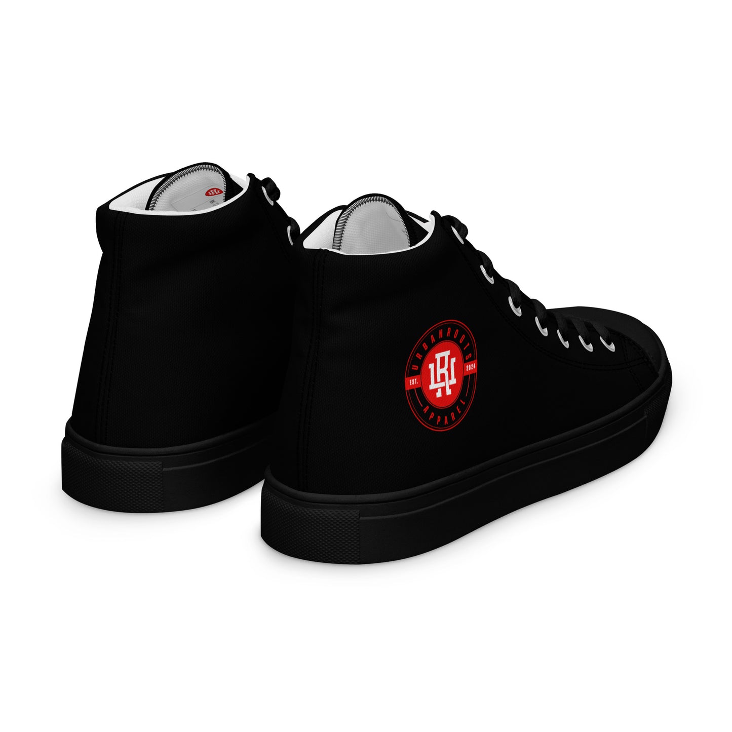 Black/Red high top canvas shoes